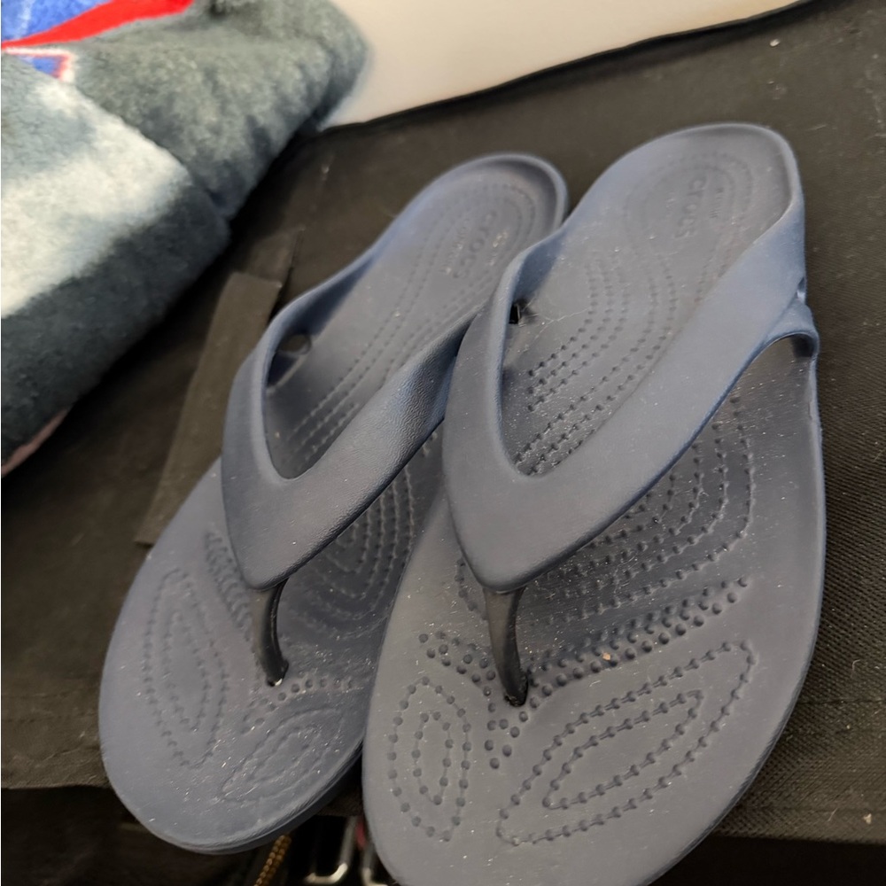 Crocs Navy Flip Flops
